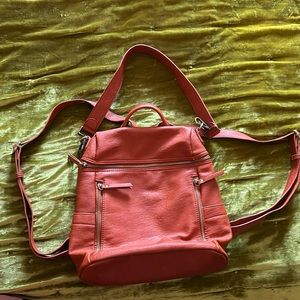 Faux Leather Backpack Purse